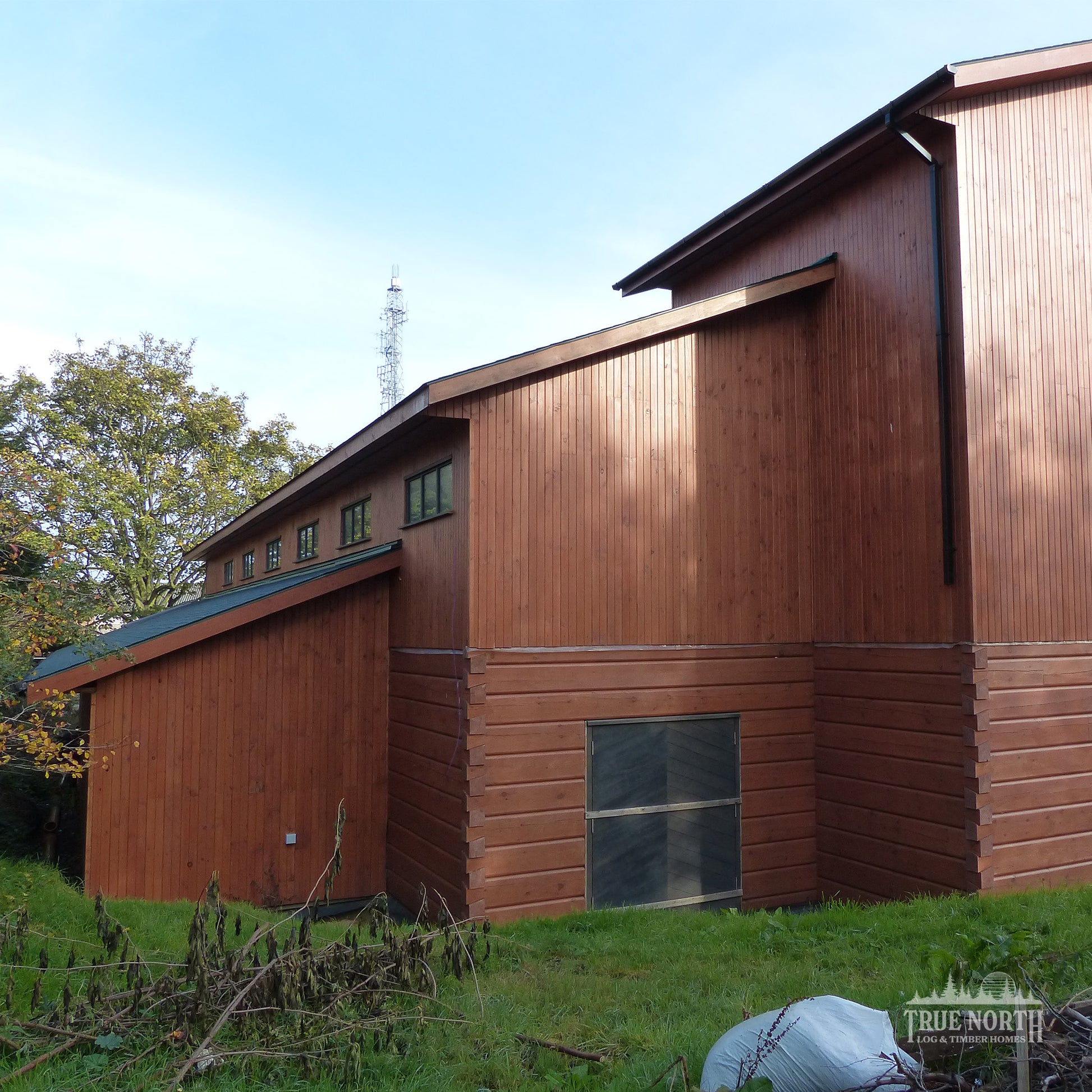 District Scout Centre showcasing a precision-engineered Canadian log community building - Side Storage Rooms and Indoor Archery